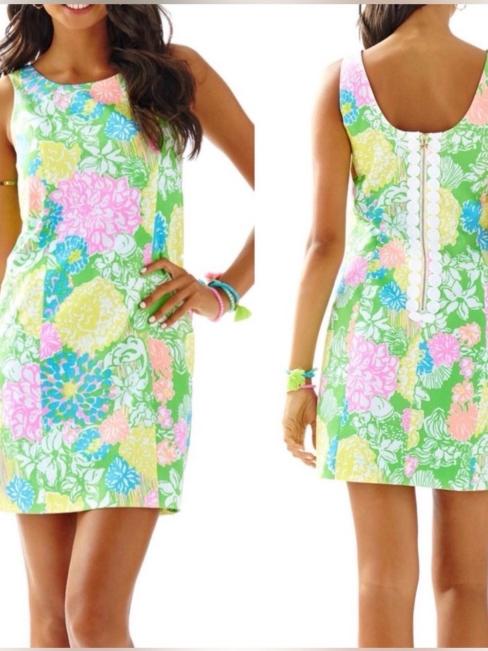 Lily Pulitzer Cathy Shift Dress Sz 0 Hibiscus Stroll
